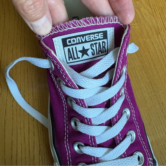 Converse Chuck Taylor sneakers All Star Low Top Canvas Shoes Magenta Womens Sz 7 - Picture 3 of 10